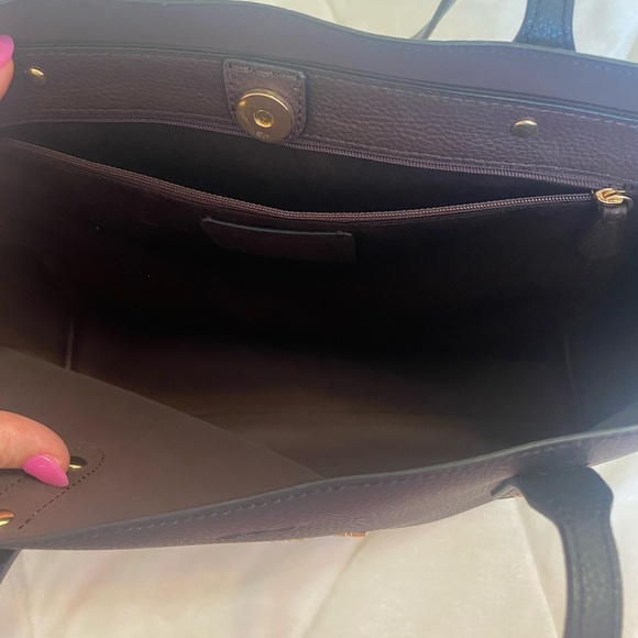 Coach Black Pebbled Leather Tote Bag #2 - Picture 6 of 9